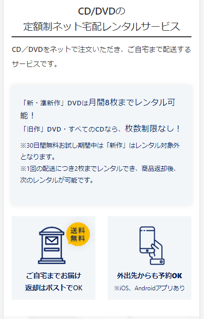 TSUTAYA DISCAS サービス