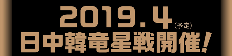 2019年1月日中韓竜星戦開催！